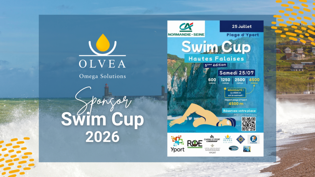 O2S sponsor de la Swim Cup Hautes Falaises 2026 à Yport en Normandie, compétition de natation en eau libre organisée sur la Côte d'Albâtre.